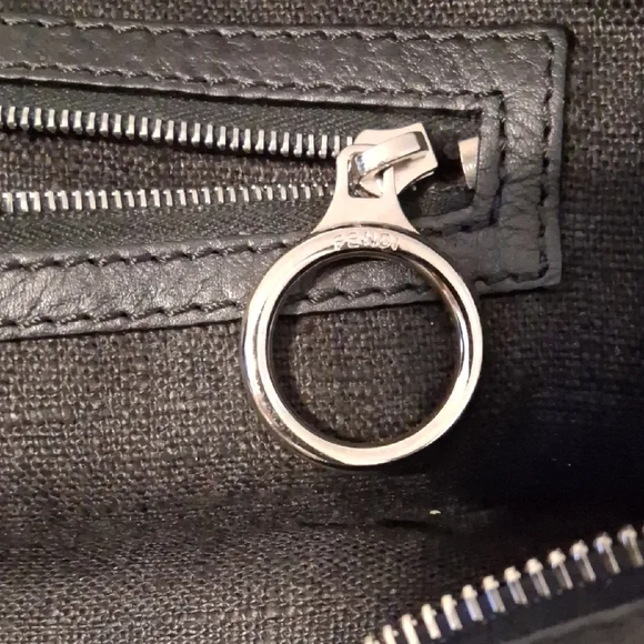 Fendi Vintage Black Leather Shoulder Bag - Picture 8 of 9